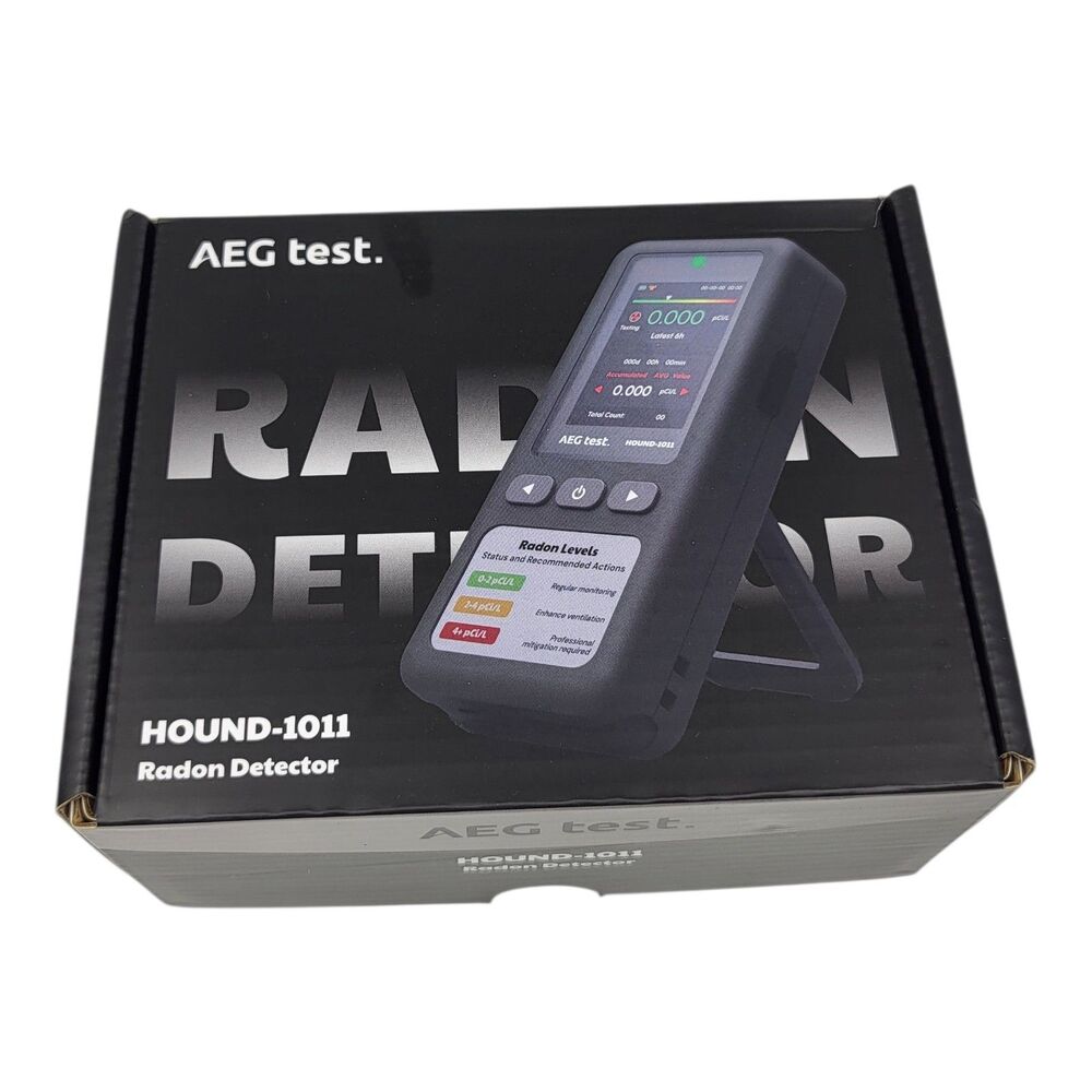 AEG Test HOUND-1011 Portable Radon Detector For Home, Lightweight High-Precision